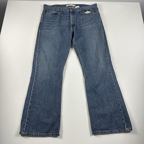 Levis 527 Jeans Low Boot Cut Red Tab‎ Men's Size 38x32 Medium Wash Blue Cotton - Picture 1 of 10